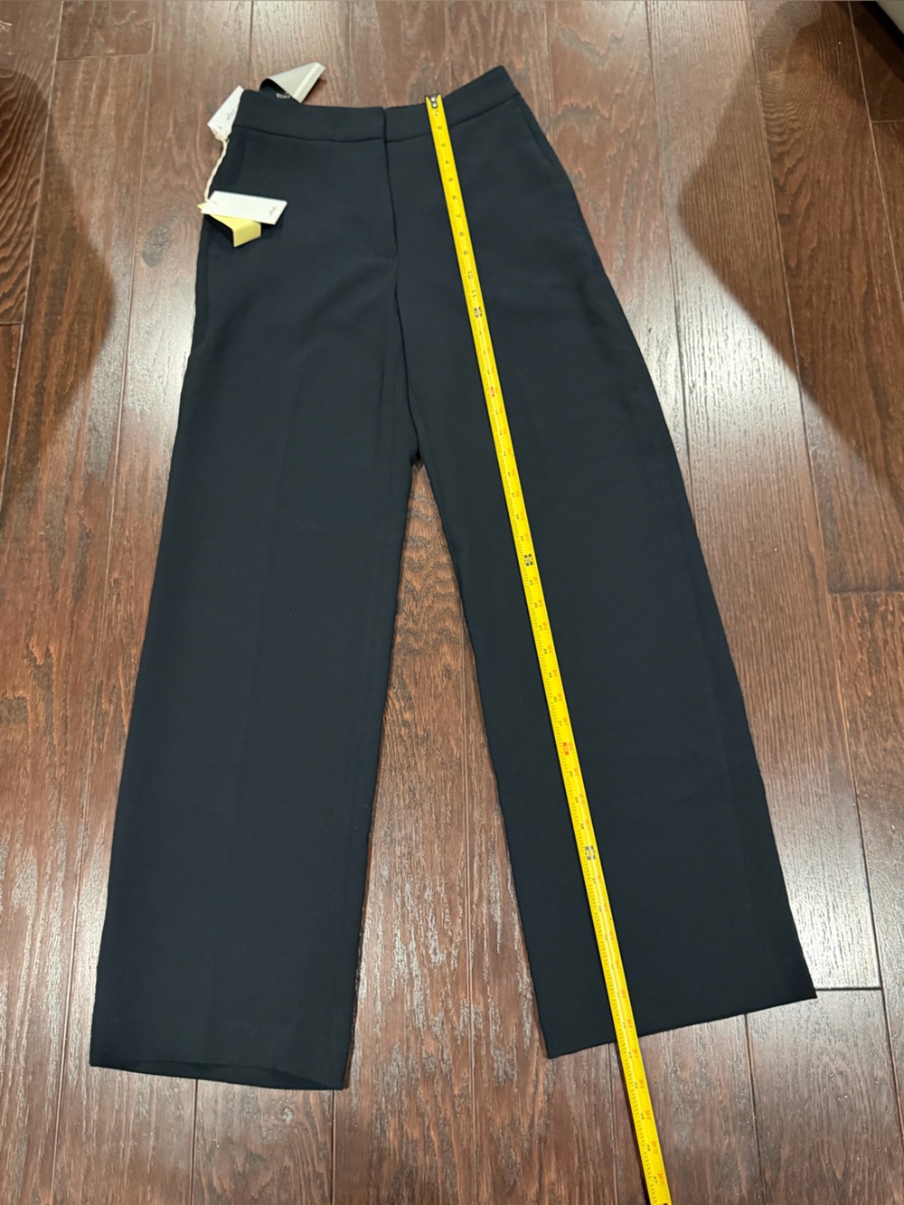 Aritzia Wilfred Alanya Black Pant Trouser Women Size 4 Wide Leg NEW - Picture 3 of 10